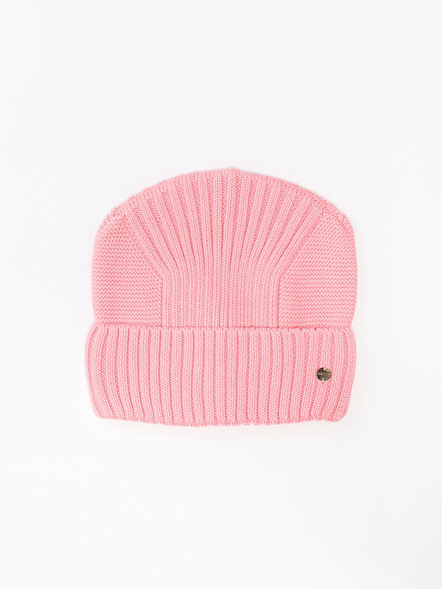 Шапка-бини из смесовой вискозы с отворотом в ассортименте